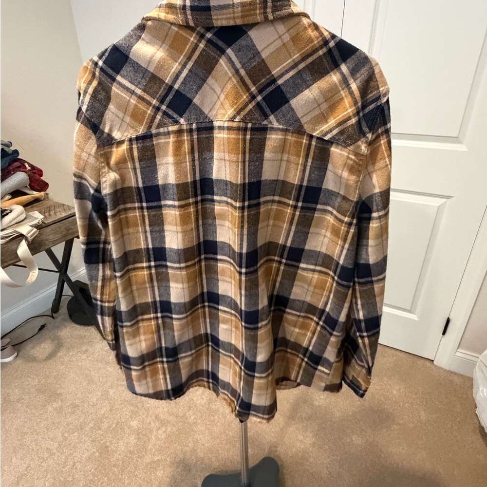 P.S. Love/Kate Plaid Button Down Shirt for Women - Picture 3 of 4